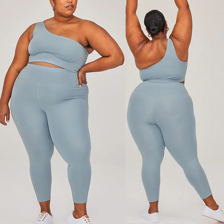 XS-4XL High Waist Plus Size Leggings Fitness Yoga Wear Gym Sets for Women