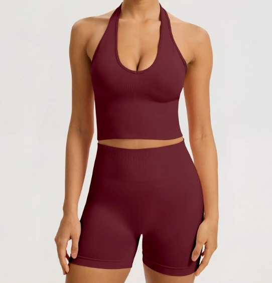 2-Piece Women Yoga Set Long Sleeve Quick-Dry Breathable Running Fitness Activewear