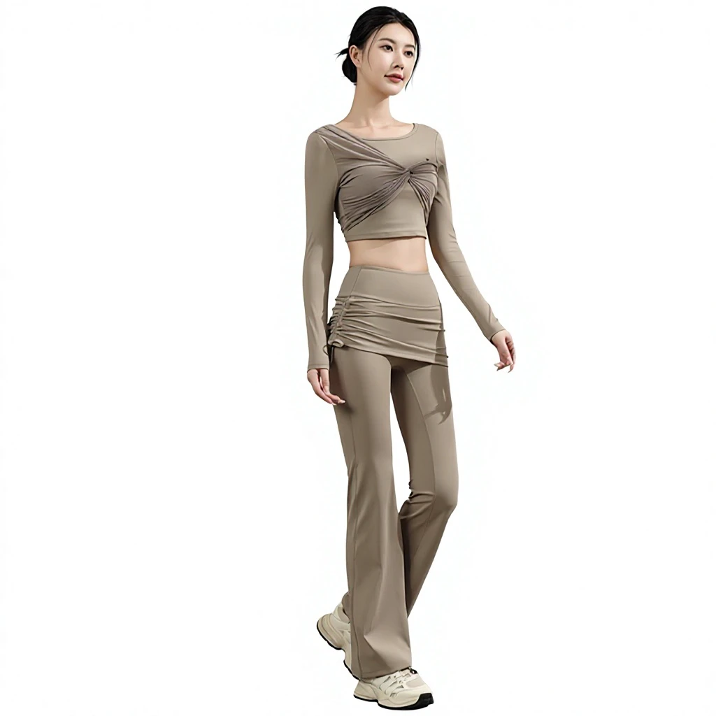 26 Womens Long-Sleeve Yoga Wear Autumn/Winter Running Mesh High-End Tight Professional Fitness Suit Sports Top for Daily