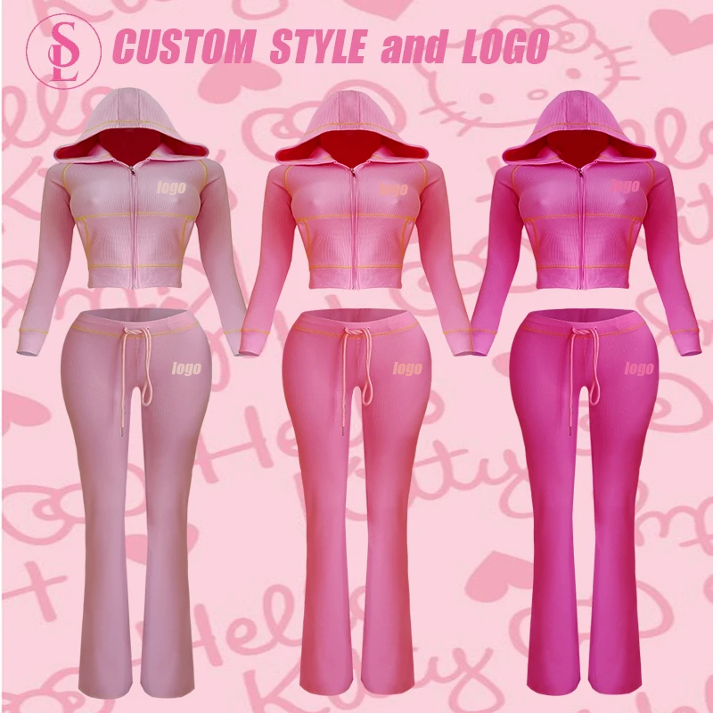 Yoga Set Hoodies Women Suits Jogging Suits With Pockets Two Pieces Cotton Sweatsuit Sets Loungewear Women Sets
