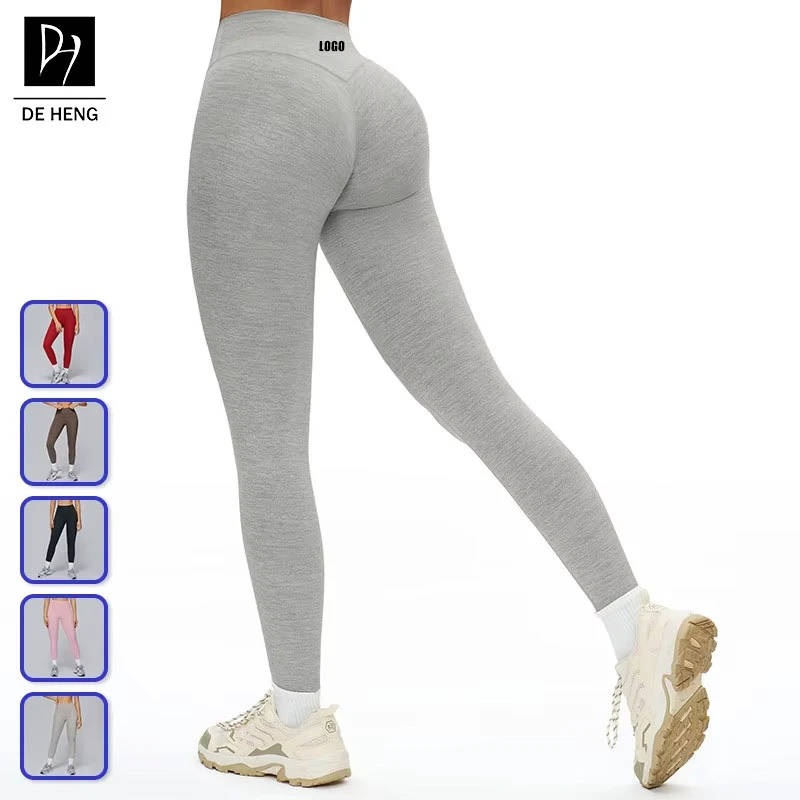 Custom Logo New Active Brushed Sportswear Yoga Women Pants Nude Feeling Running Fitness Sportswear Yoga Leggings For Women