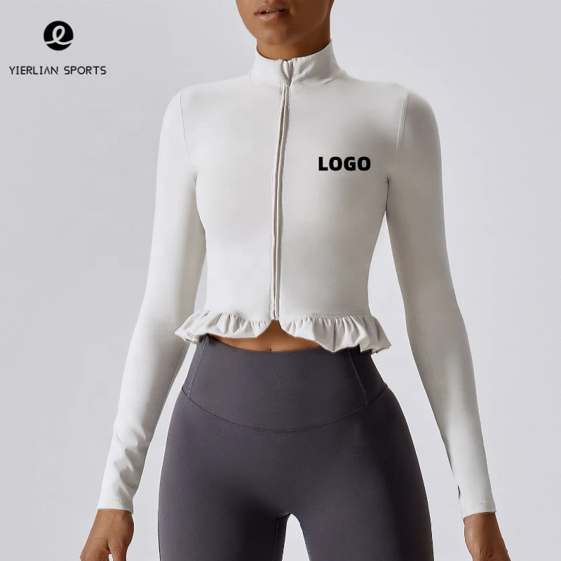 New Fashion Leisure Slim Fit Sports Long Sleeve Zip up Quick Dry Pilates Running Yoga Active Workout Top Jackets for Women