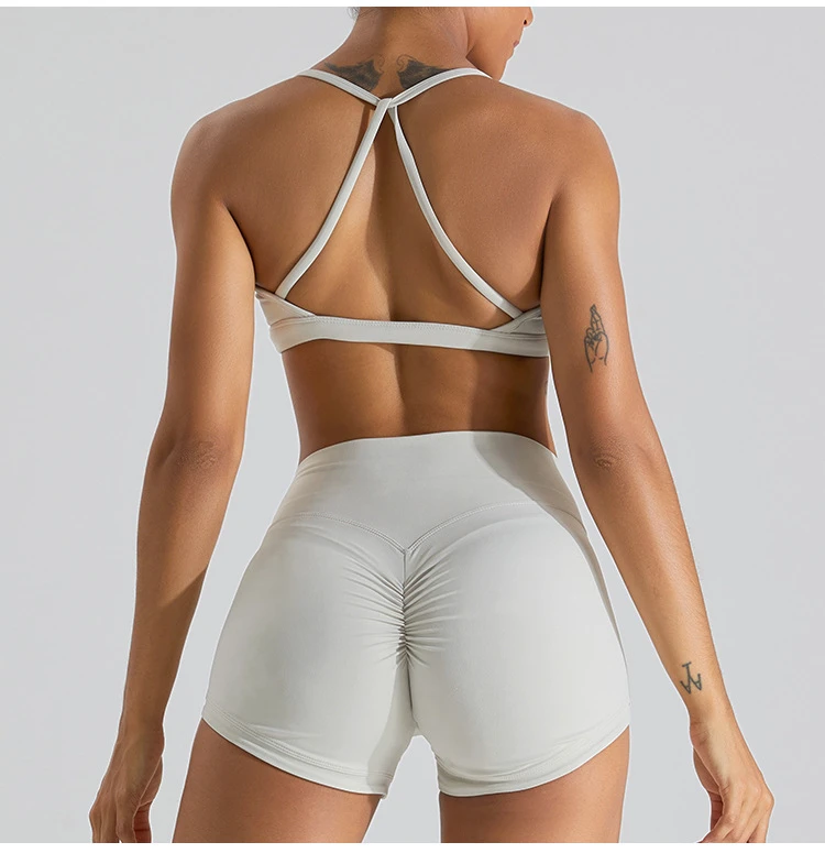 Womens Sportswear Set Yoga Gym 2 Piece Set Women Quick Dry Beauty Back Fitness Set