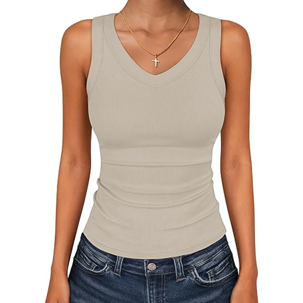 Custom OEM Logo Breathable Summer Cotton Polyester Yoga Women Tank Top Gym Sport Fitness Yoga Women Girls Sleeveless Vest