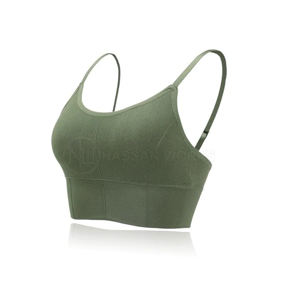 Fashionable Top Selling Breathable Women Sports Bra Removable Pads Customizable Options Spandex/Nylon Material for Fitness