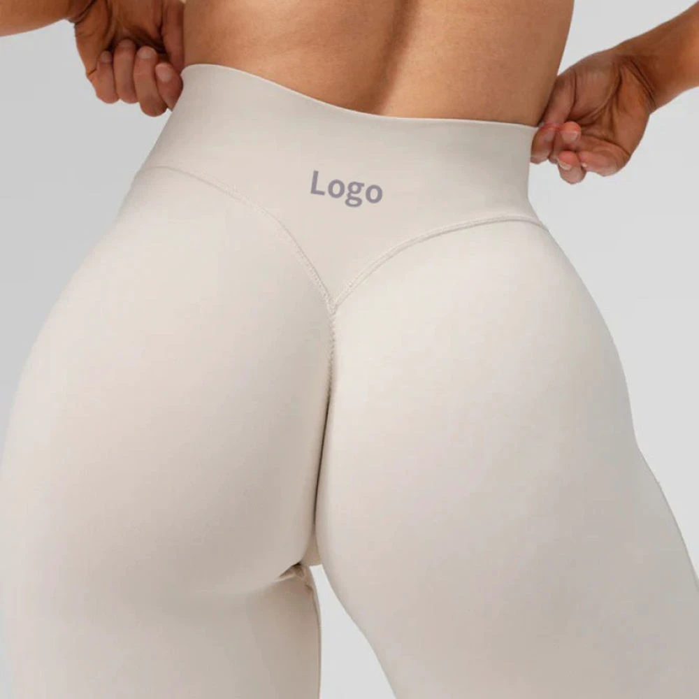Women Yoga Pants Fitness Cycling Shorts with High-waist Design Breathable and Comfortable in Solid Color Gym Leggings