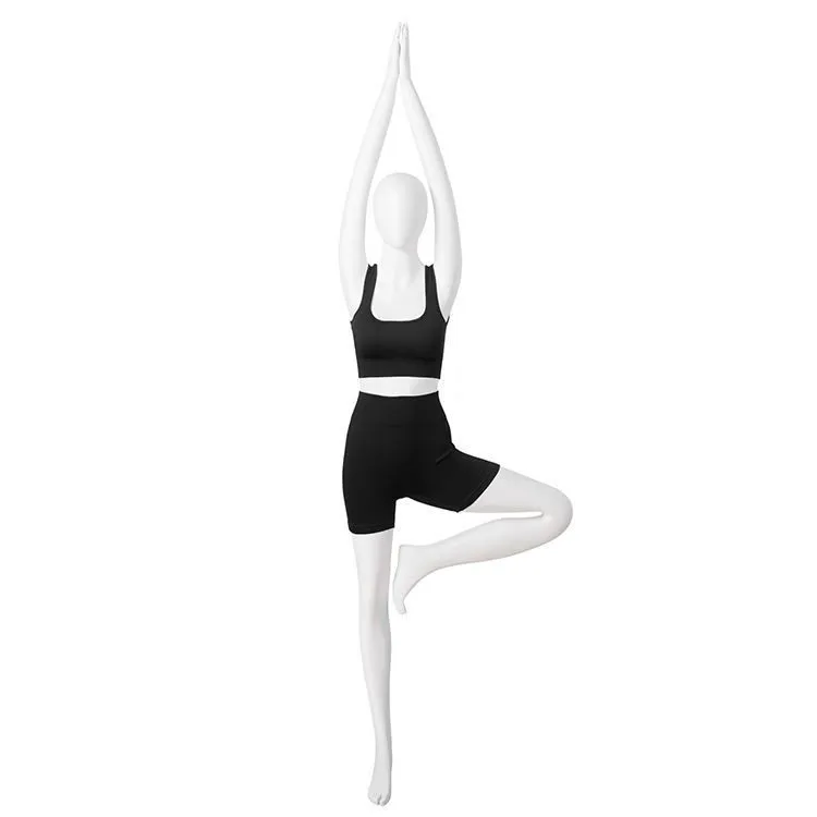 Yoga Fitness Wear Sexy Womens Fitness Apparel Sets 5 Piece Ribbed Seamless Sports Yoga Suit