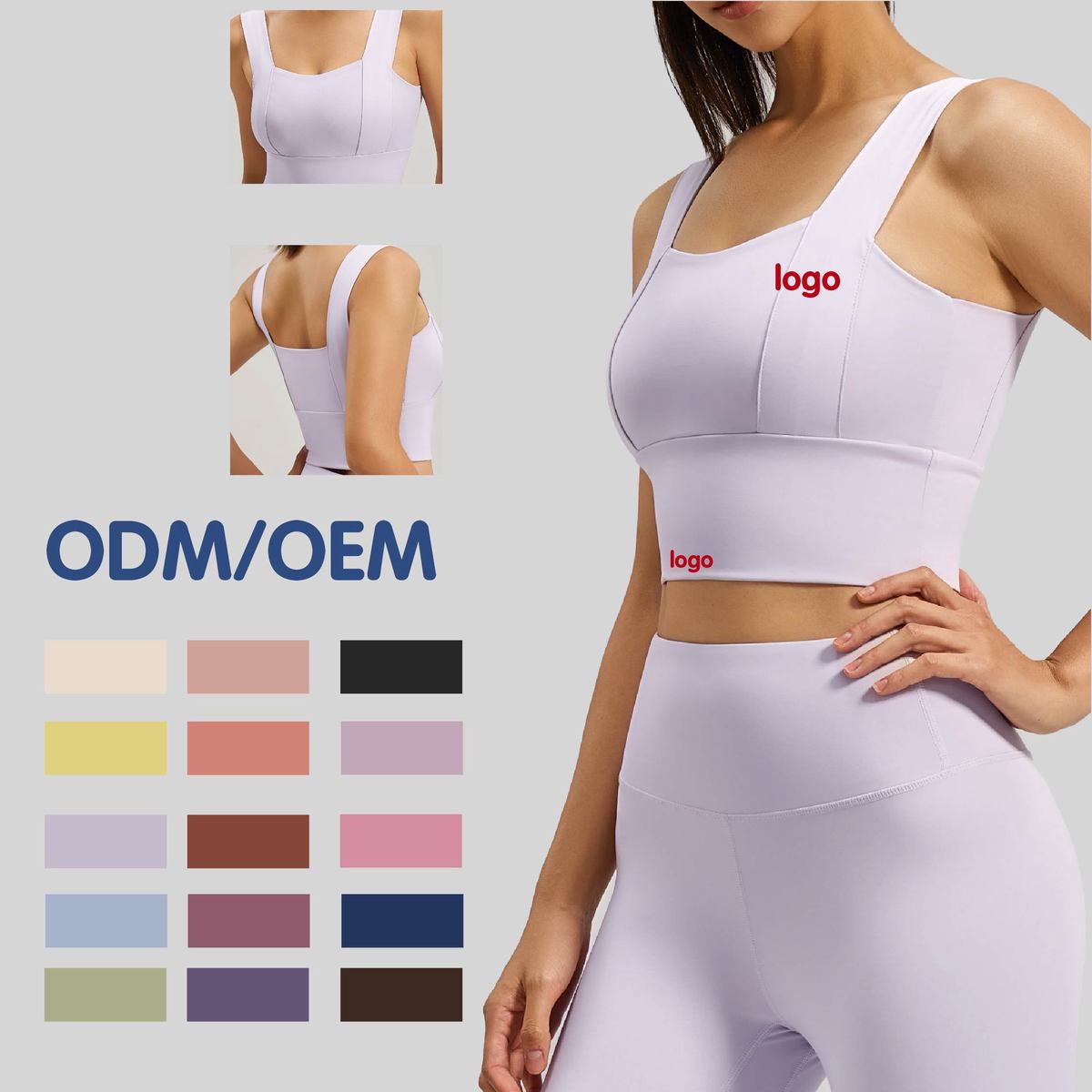 High Support Yoga Sports Bra Women Push up Fixed Cup Breathable Cross Back for Training and Fitness Wholesale Supplier 01