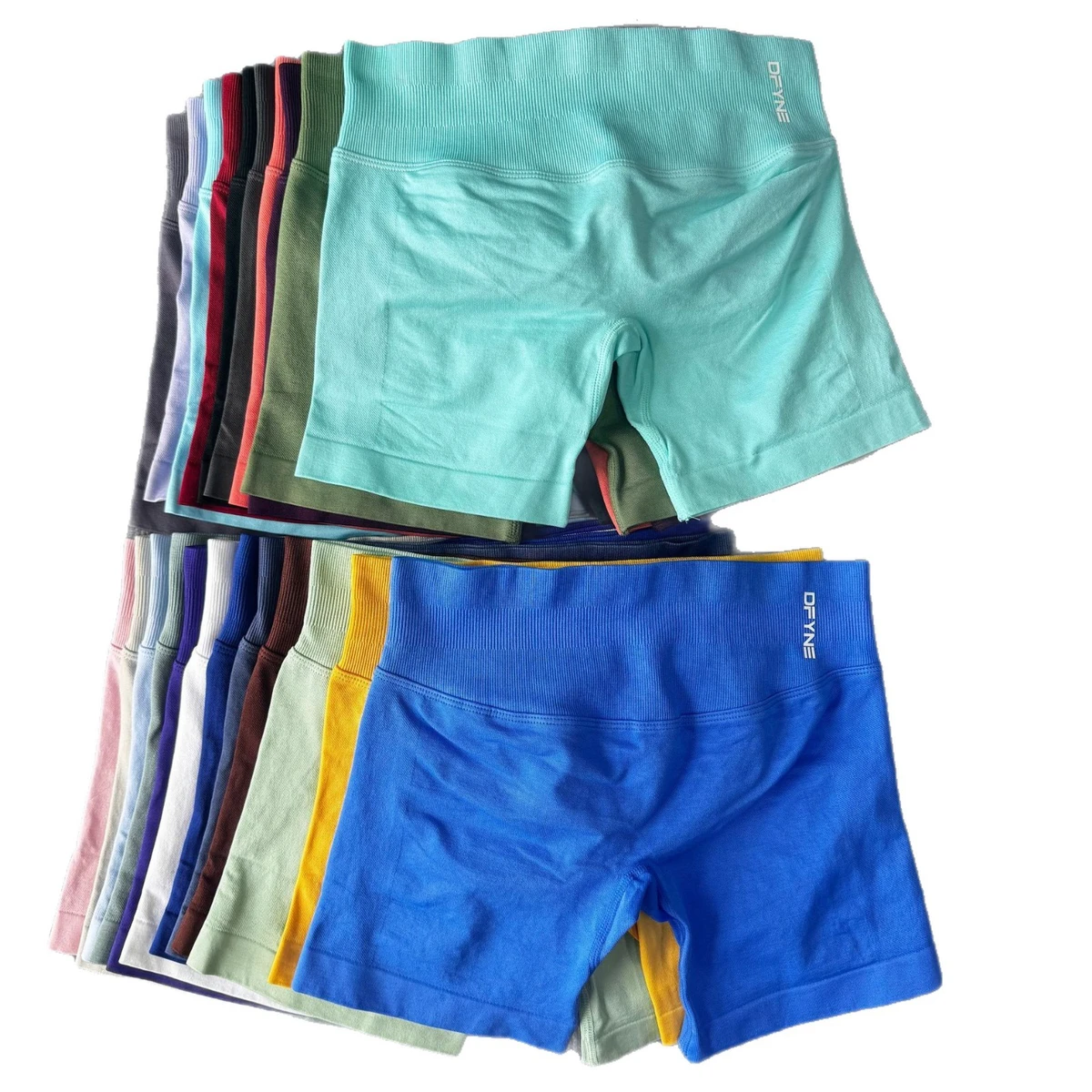 For Solid Breathable Low-Waist Yoga Shorts Womens Fitness Booty-Lifting Running Workout Tights Sports Shorts