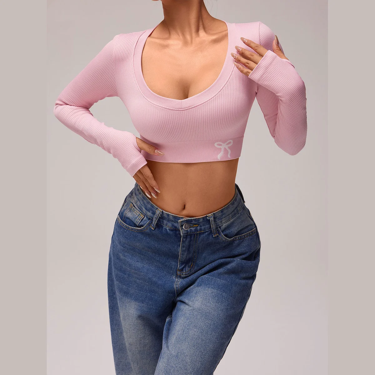 2026 Wholesale Yoga tank Tops Workout Gym Fitness Sportswear Gear Clothes Plus Size Seamless Long Sleeve Breathable for Women