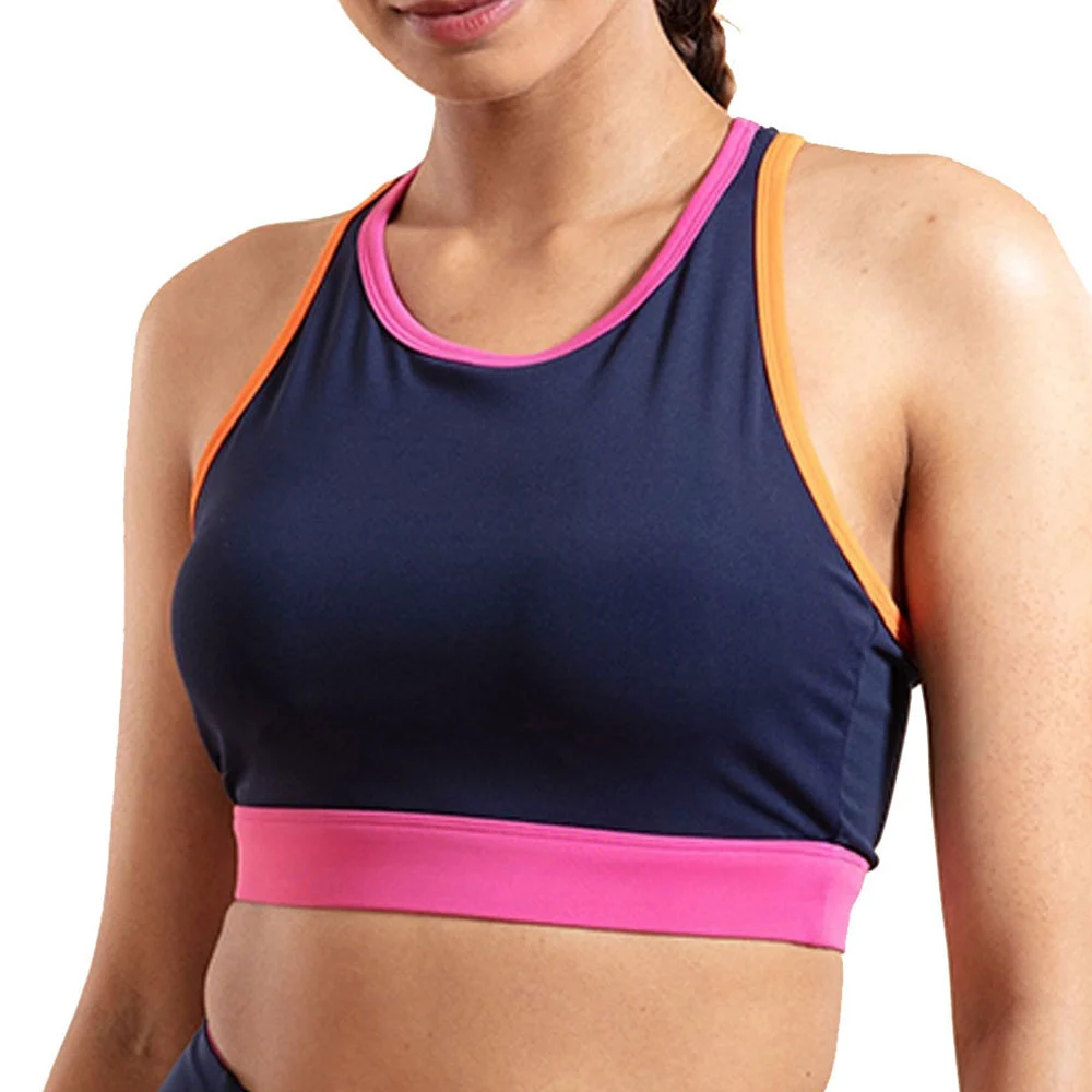 OEM Service Wholesale Women Sports Bra Front Logo Eco-Friendly Light Support Quick Dry Breathable Spandex/Cotton High Quality