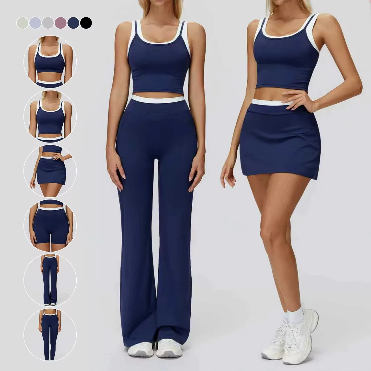 Plus Size Custom Gym Fitness Women Active Wear Women Clothing Sexy Yoga Tops Workout Yoga Set High Waist Yoga Leggings for Women