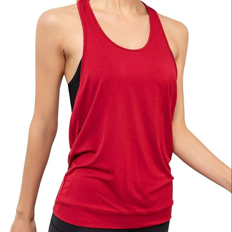 Women's Casual Summer Gym Wear Tank Tops Plus Size Casual Fitness Vest Solid Color Sleeveless Tank Top for Bodybuilding Summer