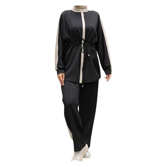 Lightweight Breathable Quick Dry Four-Way Stretch Spandex/Polyester Solid Modest Long Sleeve Women's Activewear Gymwear All