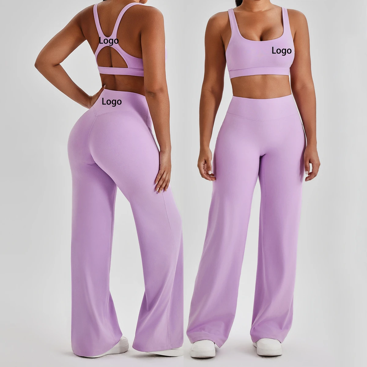 Newest 2-Piece High Waist Yoga Set Butt Lifting Shockproof Activewear High Stretch Quick Dry Gym Fitness Set Workout Outfit