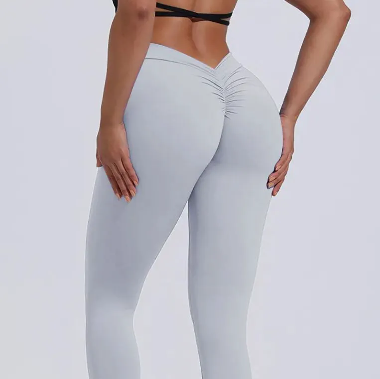Women's Mid Waist Yoga Leggings Simple Durable Breathable Lightweight Spandex Polyester Fabric for Gym Fitness Workout Tights