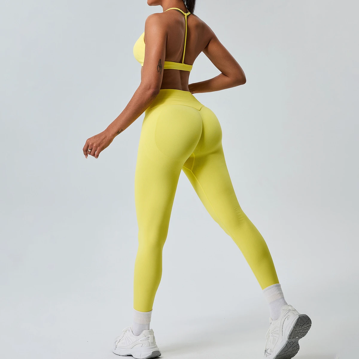 Custom High Quality Pilates Sportswear Gym Fitness Sexy Sports Clothing High Waist Workout Clothes Women Active Wear Yoga Set