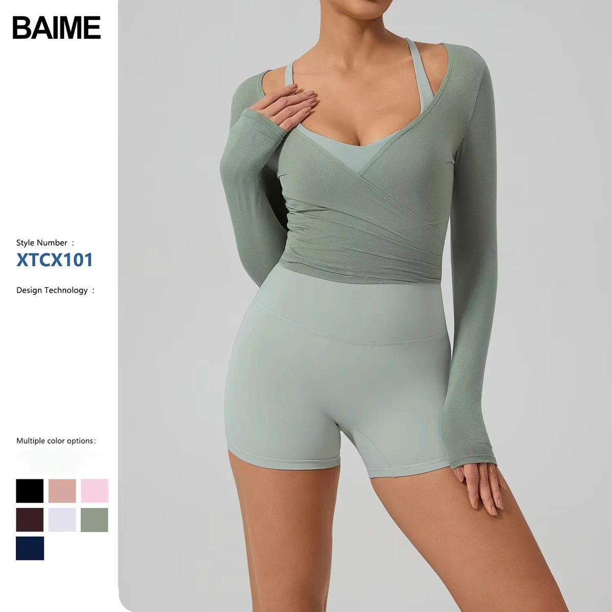 New Women's Long Sleeved Yoga Suit V-neck Breathable Skin Friendly Dance Quick Drying Pilates Top Sports Cover Shirt
