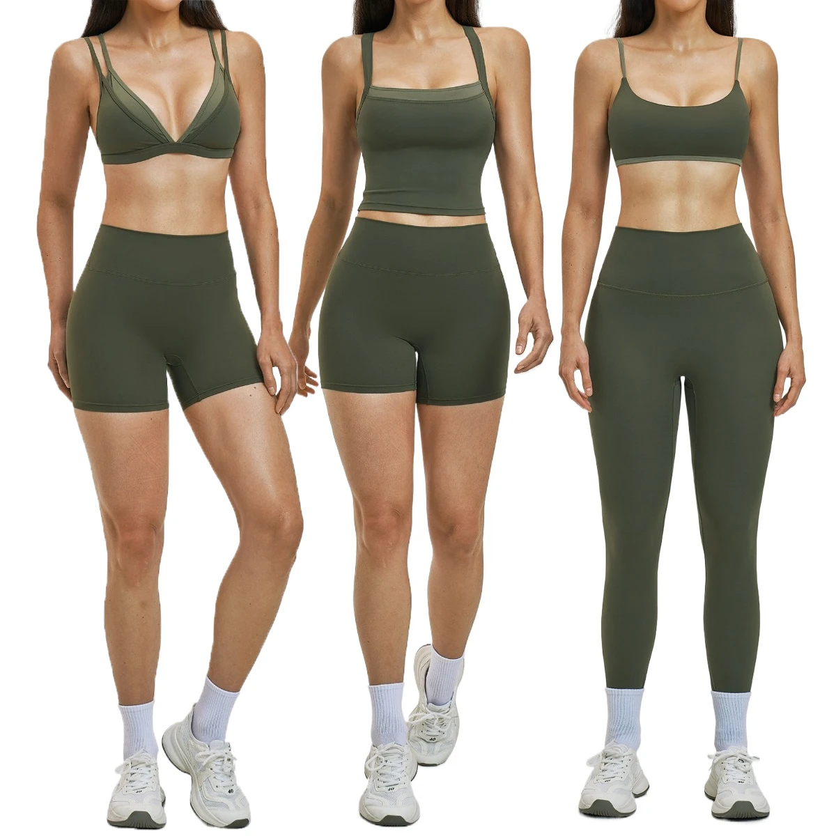 Women's Customized Sports Workout Yoga Two Pieces Vest Set High Waist Breathable Yoga Bras and High Waist Shorts
