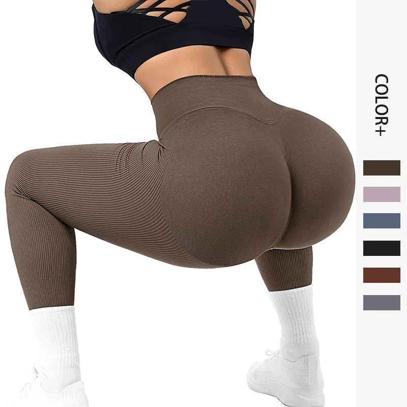 Women's Seamless Leggings High Waist Lightweight Butt Lift Tights Workout Gym Running Yoga Pants