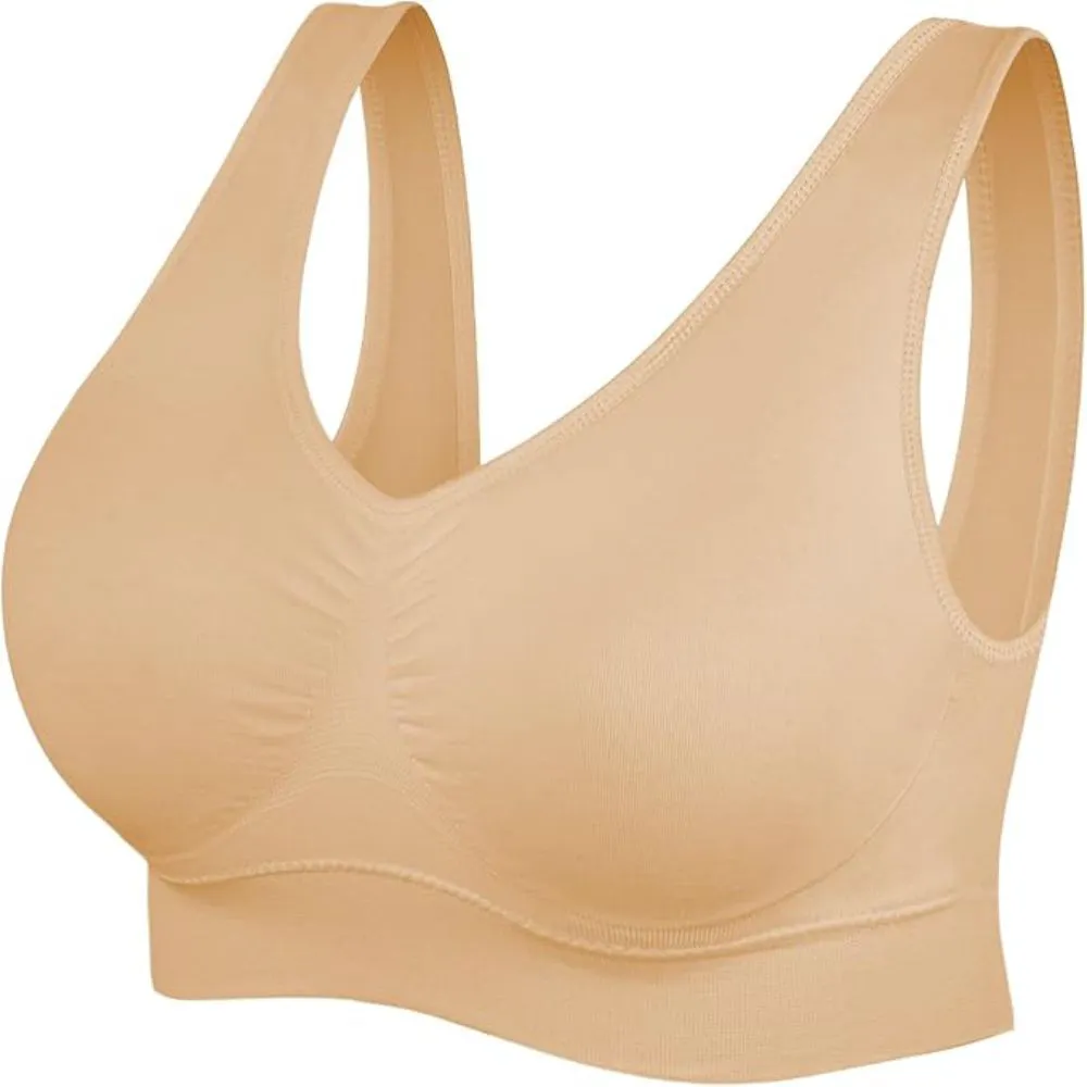 Super Comfort Women's Medium Support Eco-Friendly Anti-Bacterial Lace Sports Bra New Arrival Plus Size Breathable Yoga Front