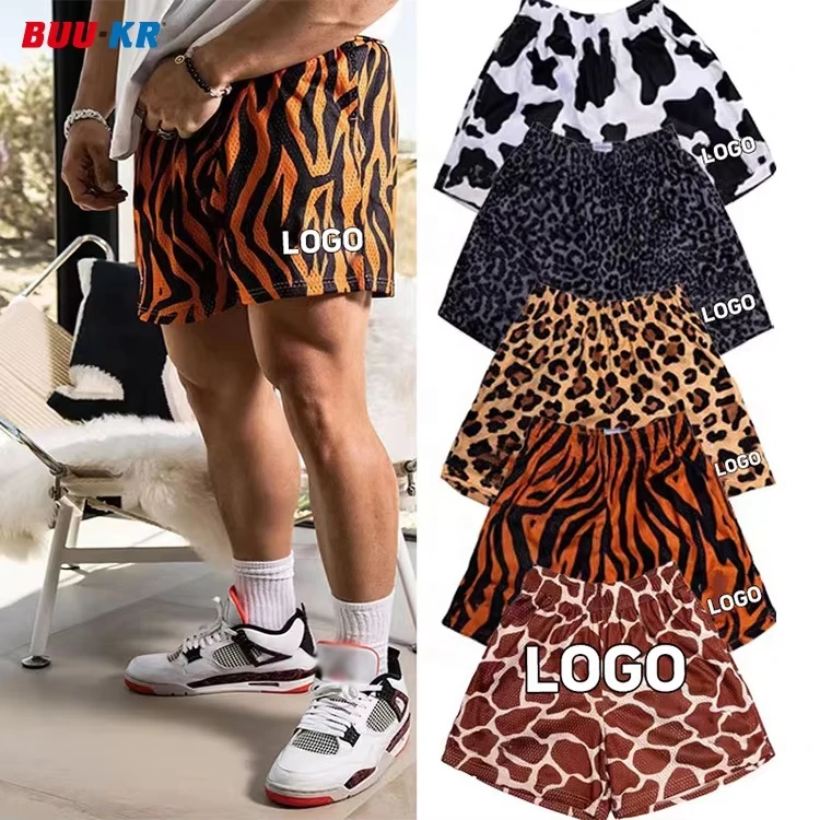 Buker Super March Offer Custom Sublimate Logo OEM Basic Men's Polyester Casual Shorts Sports Summer Workout Mesh Shorts