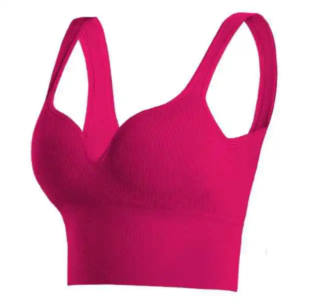 Lightweight Lace Sports Bra Sweat-Absorbent Fabric Shockproof Design Wire-Free Support Adjustable Straps for Gym Yoga Active