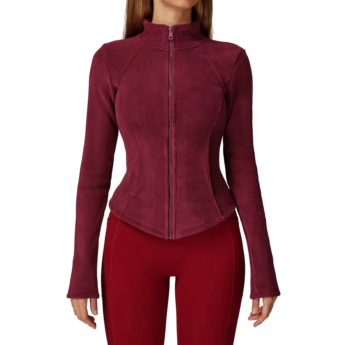 Women's Tight Slim Fit Running Sports Top Fast Drying Breathable Seamless Knitted Fitness Gym Yoga Jacket Women