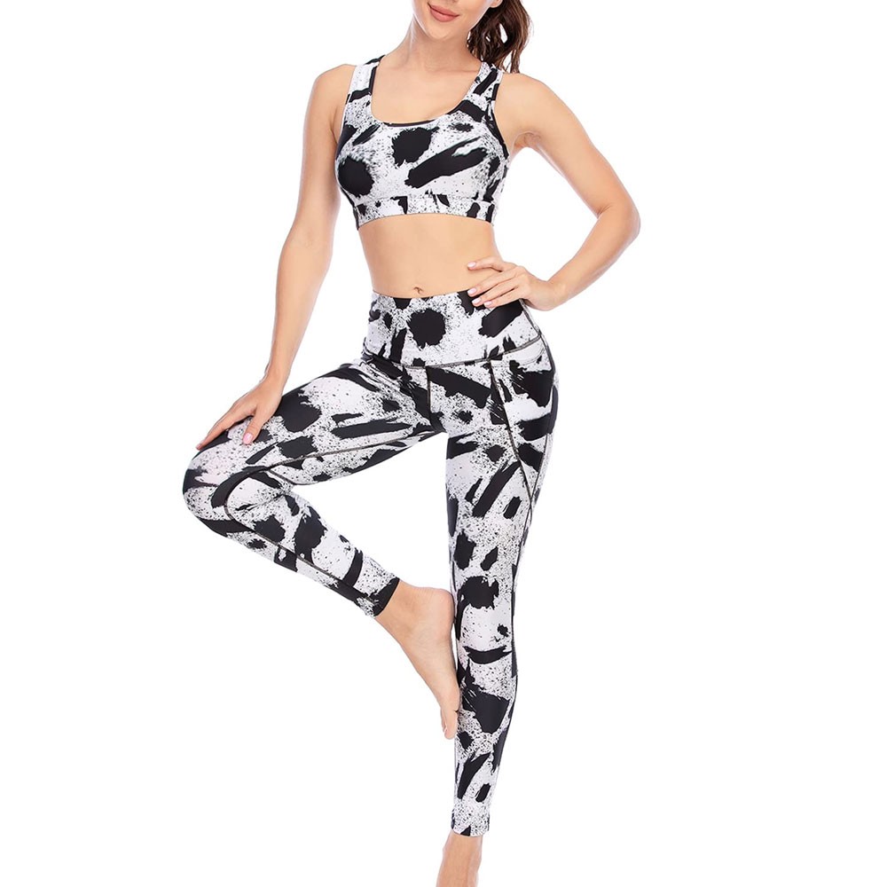 Wholesale Plus Size 2 Piece Short Solid Yoga Set Fitness Gym Clothing Women High Quality Customized Printing Lightweight