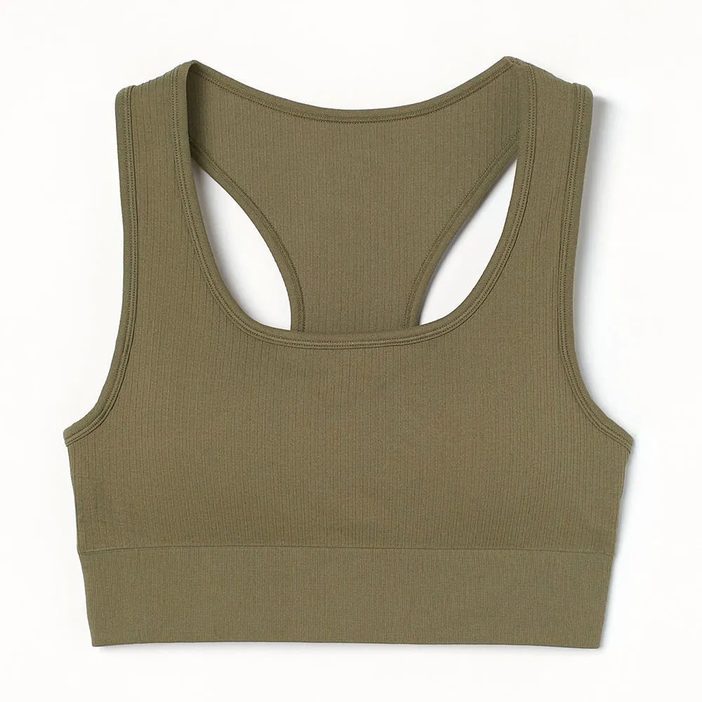 Customize Front High Elasticity Lightweight Eco-Friendly Four-Way Stretch Racerback Women High for Breathable Gym Sports Yoga