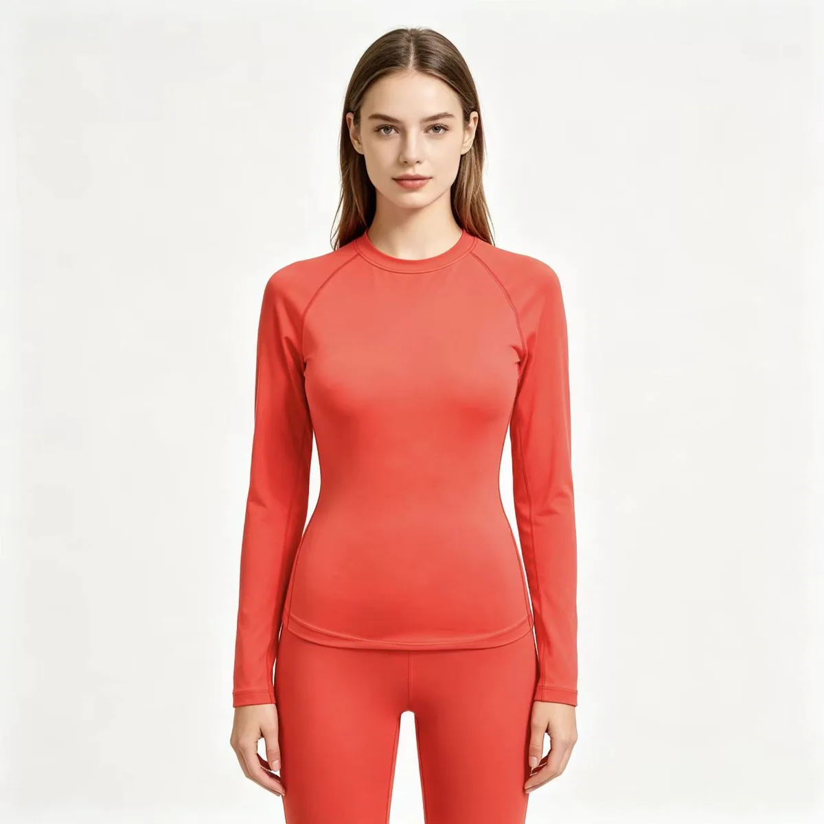 Wholesale Women's Compression Long Sleeve Top Breathable Nylon Spandex Fitness Training Activewear