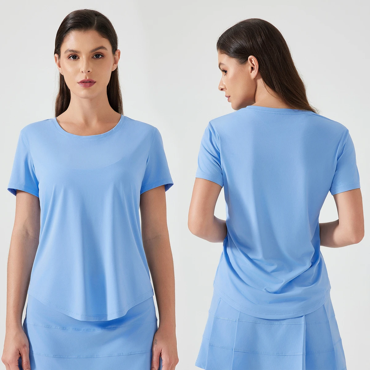Summer Sports Top Lightweight Breathable Fast-Drying Loose Fit Yoga Suit Slim Fitness Short-Sleeved Versatile Design