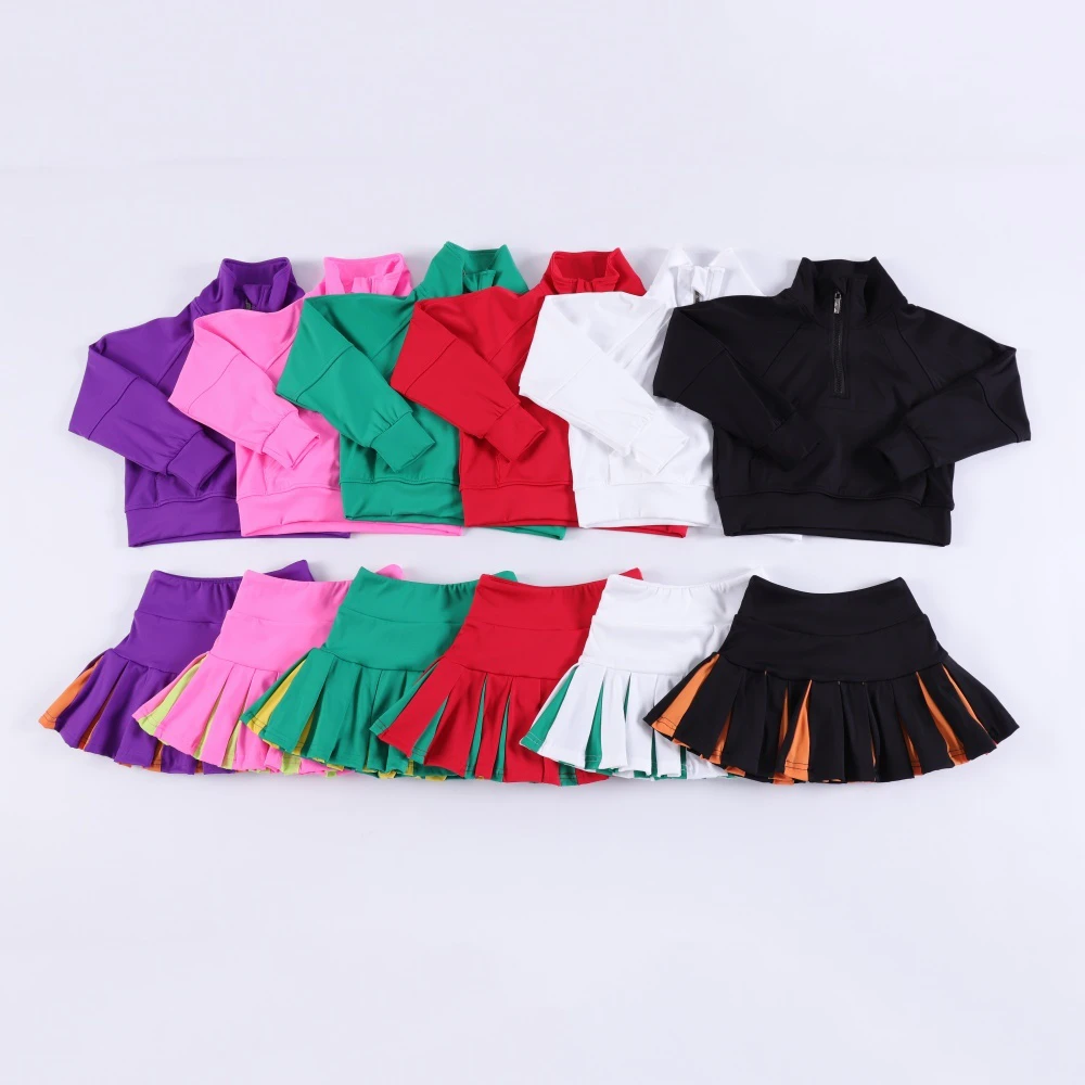 Custom Clothing Manufacturers Kids Girls Clothing Athletic Wear Sports Clothing Girls Two Piece Sets Custom Yoga Set