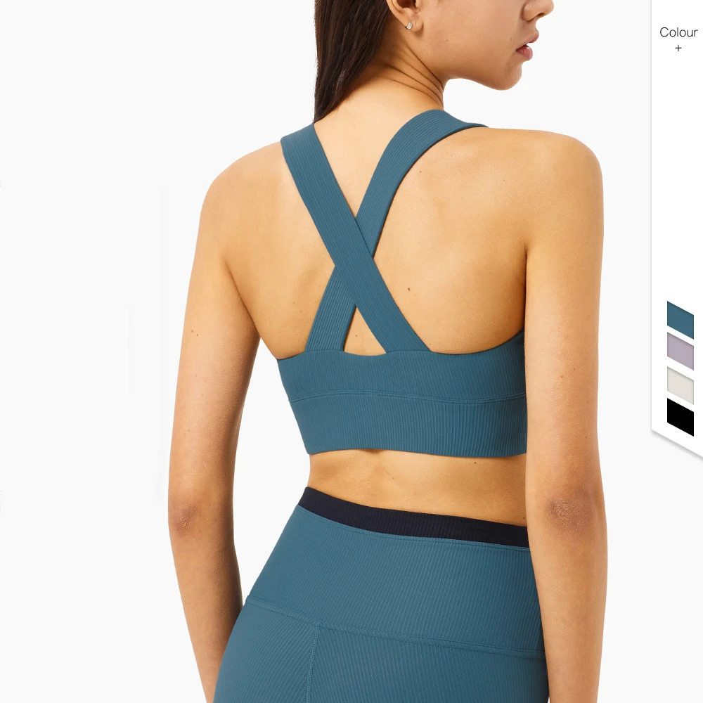 2021 New OEM High Quality Tank Top Fitness Athletic Yoga Cross Back Girls Sport Bra