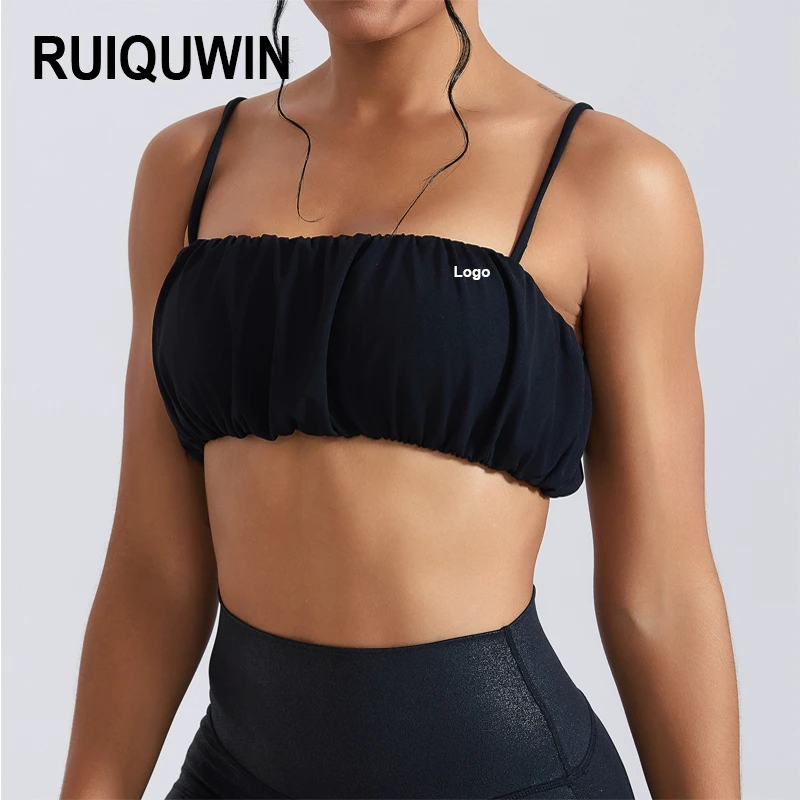 RUIQUWIN 2026 Wholesale Custom Women's Lightweight Breathable Sports Bra Quick Dry Fitness Top Sexy Yoga Top