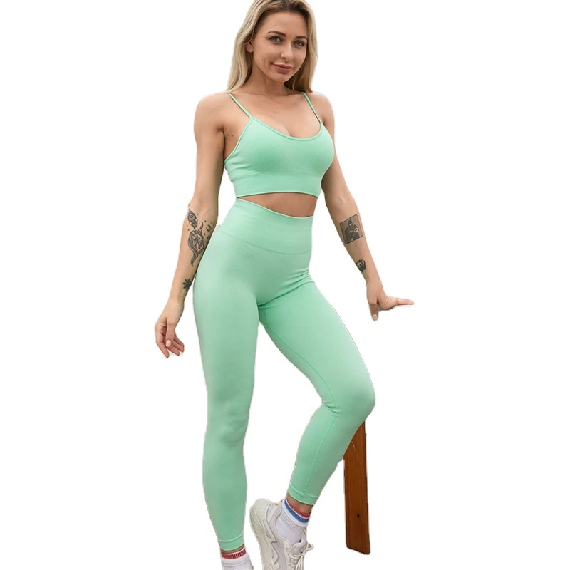 Popular Yoga Short-sleeved Seamless Knitted Elastic Fitness Sports Top Tight Yoga Suit for Women