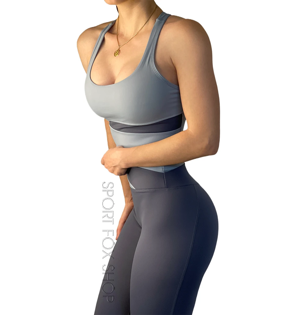 Wholesale 2pcs Long Sleeve Gym Fitness Sport Wears Women Seamless Yoga Sets Running High Waist Seamless Yoga Clothing Set