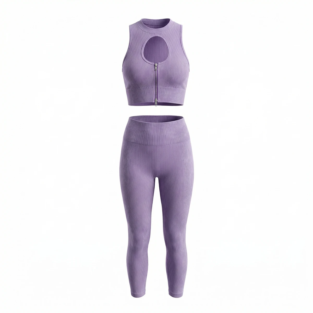 For Explosive Solid Seamless Yoga Suit 2-Piece Set Full Length Beautiful Back Fitness Hip Elastic Tight Sportswear for Women