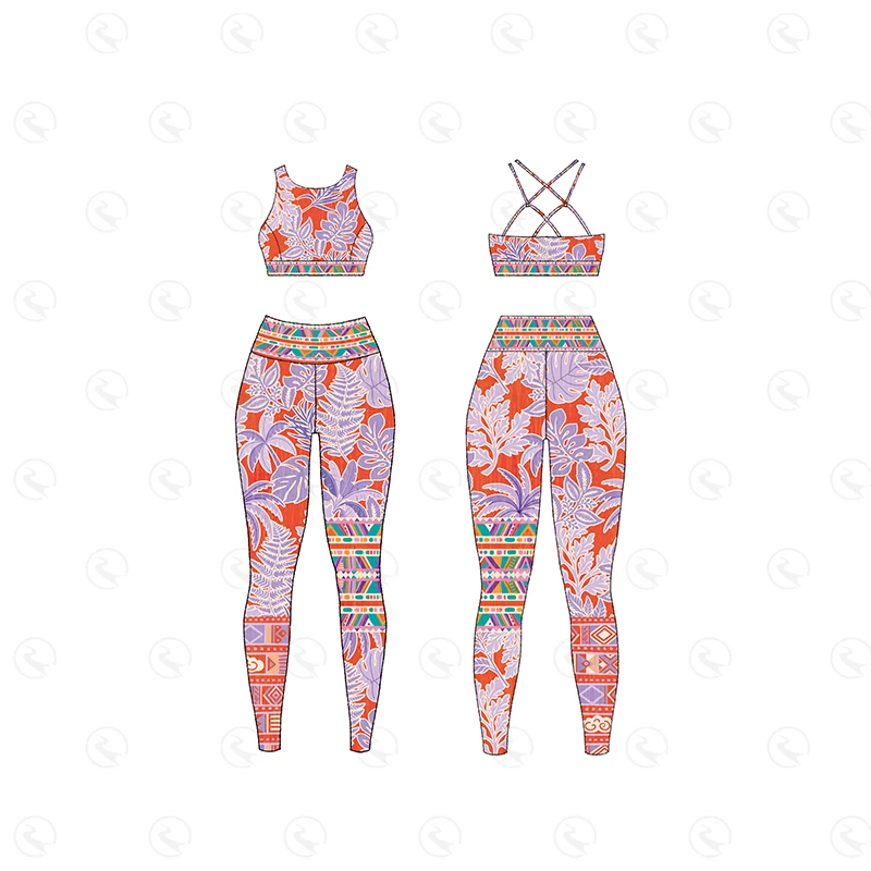 Women's Solid Color 2-Piece Gym Fitness Sets High Waist Pants Quick Dry Workout Yoga Activewear Eco-Friendly