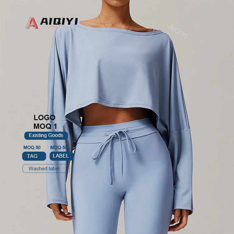 5034 Running Fitness Yoga Top Workout Gym Fitness Long Sleeves Women Custom Dry Training Crop Top