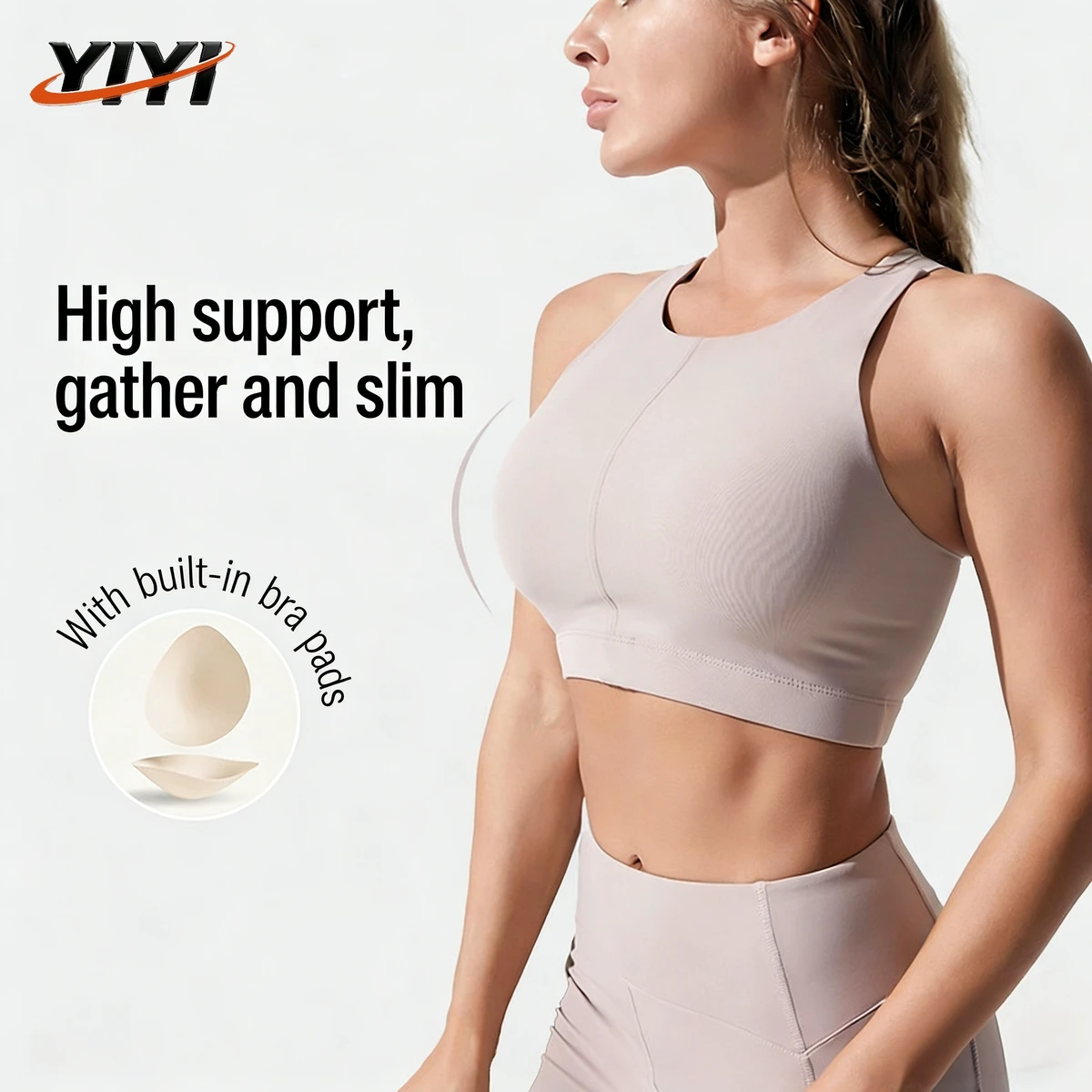 Seismic-Resistant Breathable High-Strength Yoga Top Premium Running Bra Crisscross Straps Sports Underwear Outdoor Push-Up