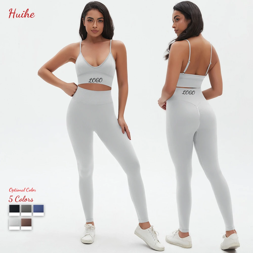 HUIHE Custom Women's Yoga Factory Women Gym Fitness Sports Bras Leggings Shorts Workout Yoga Sets Active Wear for Women