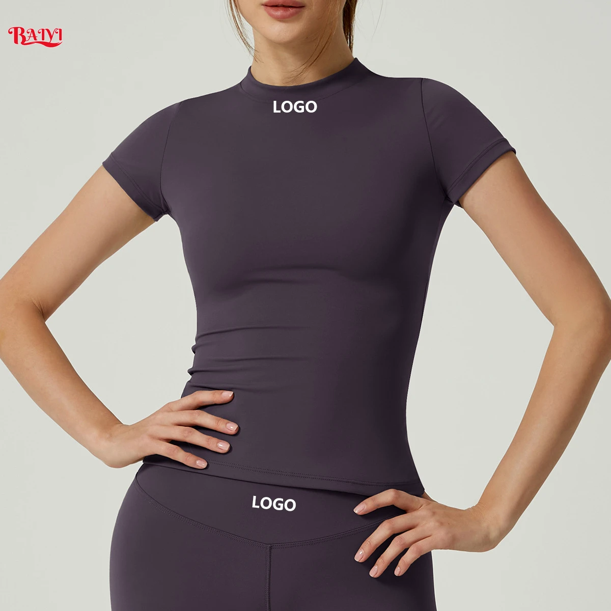 Custom Short Sleeve Top for Women Slim Fit High Stretch Breathable Quick Dry Gym Yoga Fitness Activewear T-shirt Ropa De Mujer