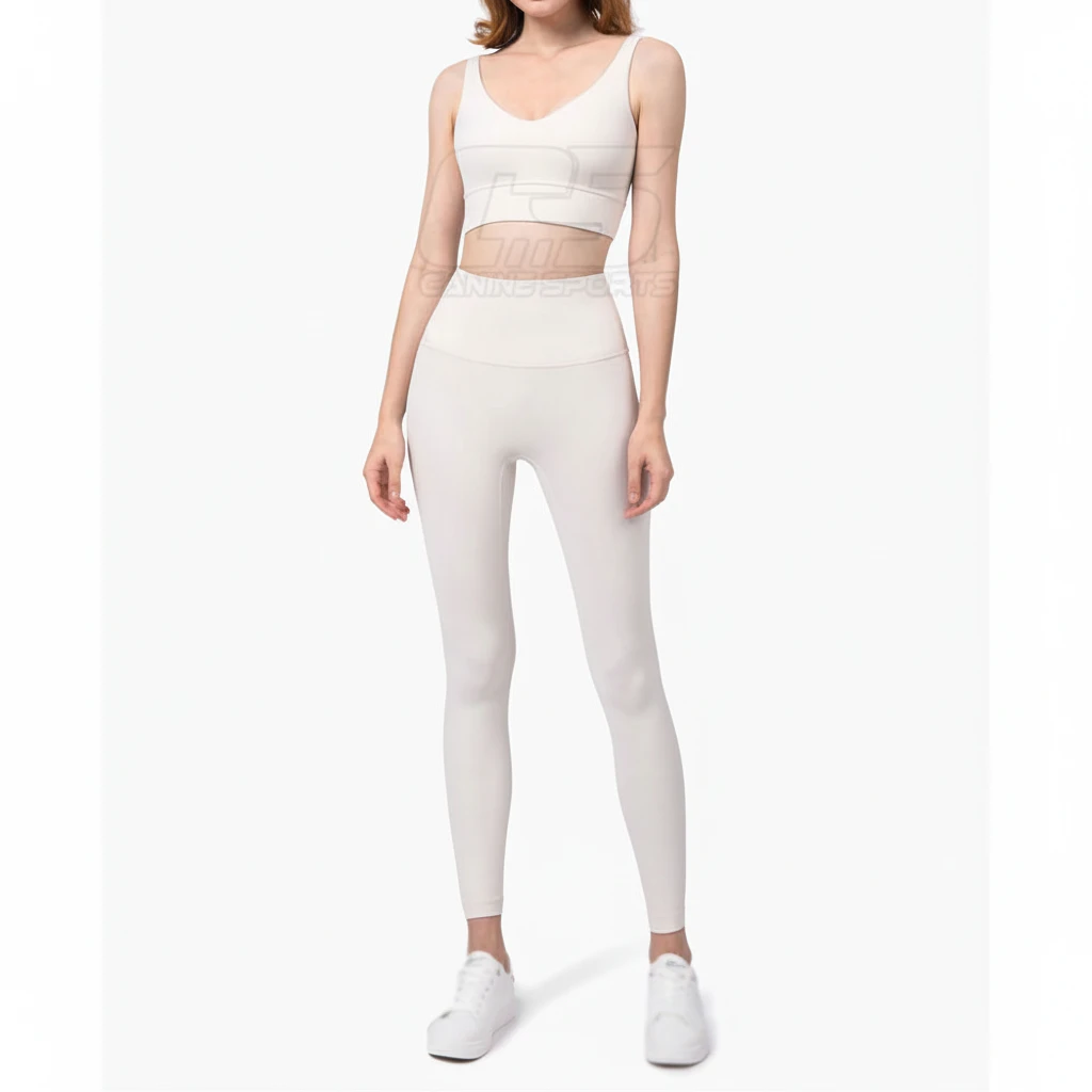 Athletic Solid High Elastic Fitness Wear Seamless Yoga Gym Set Fitted Tights Two Piece Women Yoga Set Elastic Waist Quick Dry