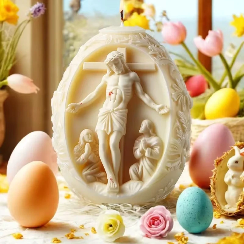 High Quality DIY Resin Silicone Candle Mold Multile Design Religious Handmade Soaps Candles Easy Use Reusable