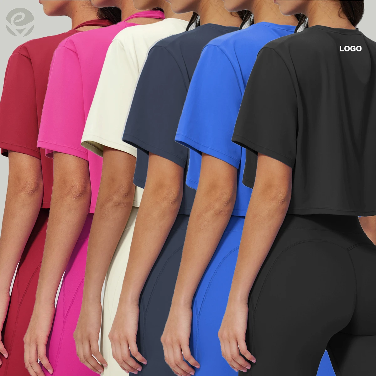 Wholesale Women Sports Yoga T-Shirt Quick-Dry Loose Fit Short Sleeve Sports Top Gym Fitness Wear Workout Clothing Women Tops