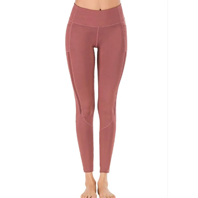 High Quality New Arrival Women's Vintage Solid Seamless Yoga Sports Legging with Anti-Bacterial Breathable Cotton/Bamboo Fiber