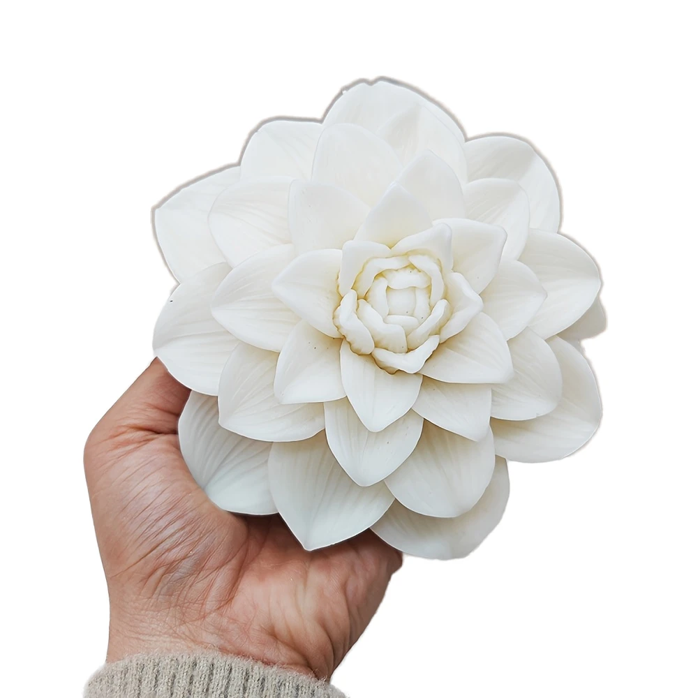 Large Scale Newly Designed Peony Flowers Egg Flower Silicone Molds Cast Candles Plaster Food for Valentine's Day Cake Decorating