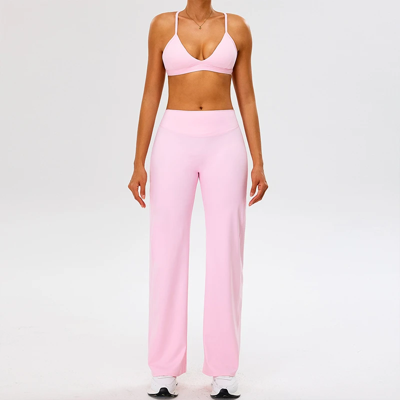 Yoga Pants and Bra Gym Clothes Women Sport Set 2 Piece Workout Set Quick Dry Sexy Fitness Set