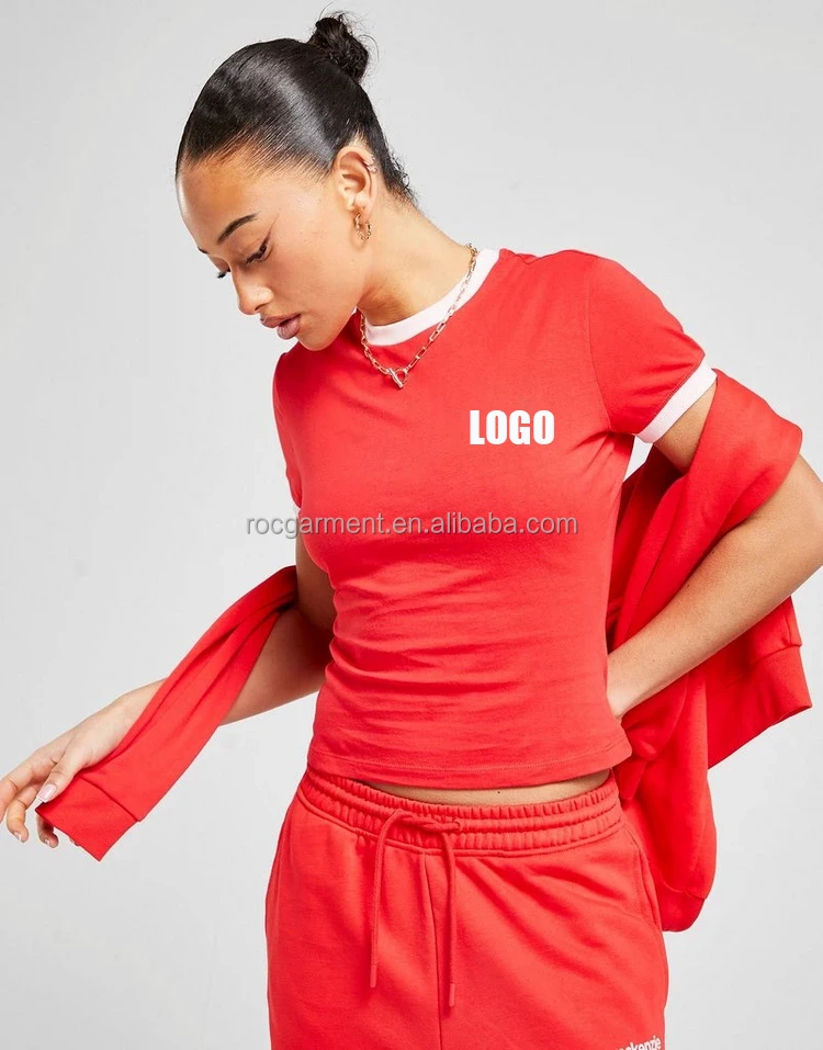 Hot Selling Color Block Training Shirt Wholesale Slim Workout Tee Casual Sportswear Womens T Shirt